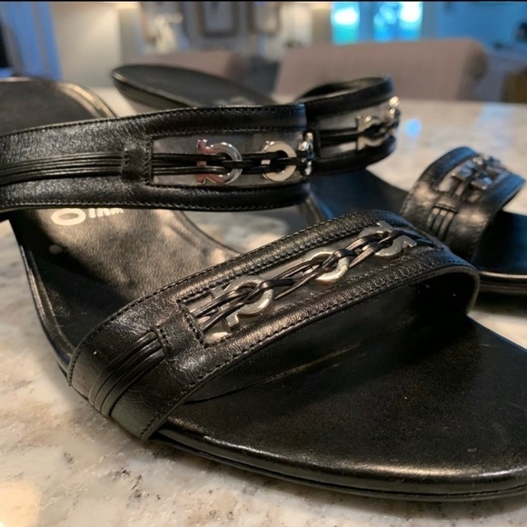 𝅺salvatore Ferragamo Leather Sandals Size 9 - Picture 6 of 6